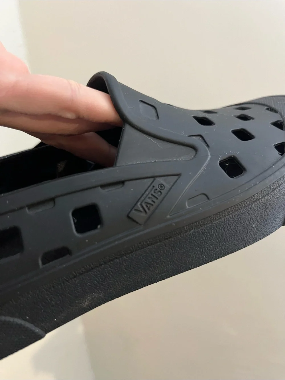 Vans TRK Womens Black Slip-On Water-Friendly Shoe 7